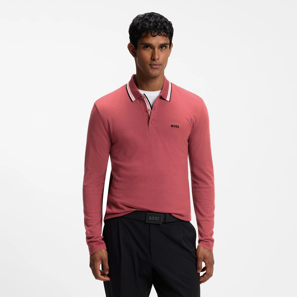 Polo Boss Long Sleeve Plisy