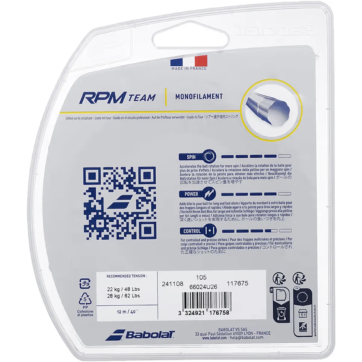 Babolat Rpm Team String (12 Metres)