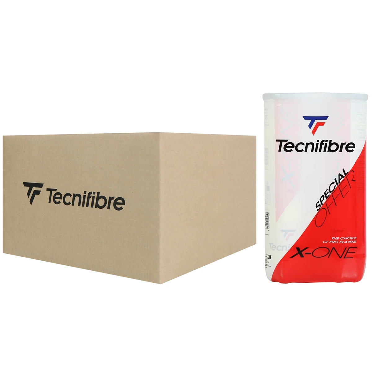 Box of 18 Bipacks of 4 Tecnifibre X-One Balls