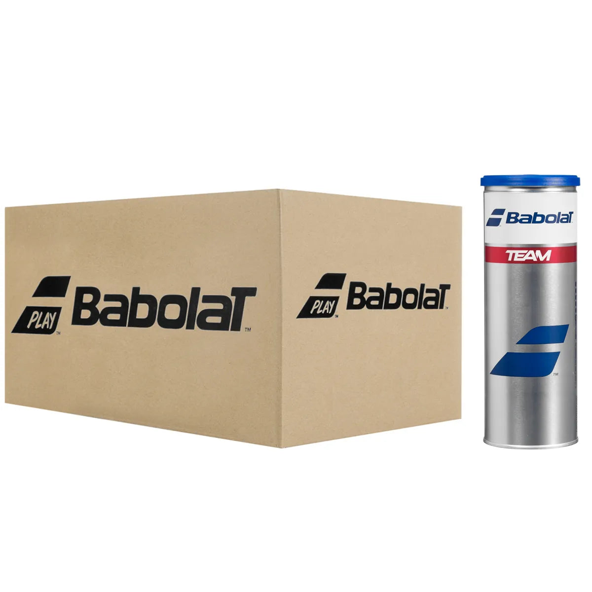 Box of 30 Tubes of 3 Babolat Team Tennis Balls