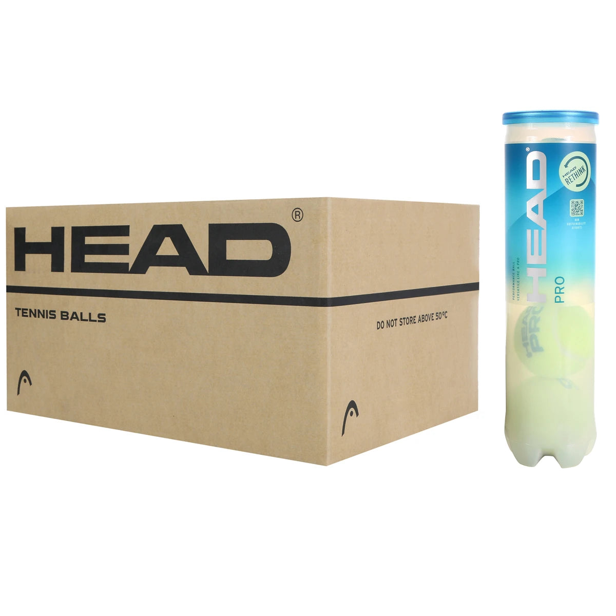 Box of 18 Tubes of 4 Head Pro Tennis Balls