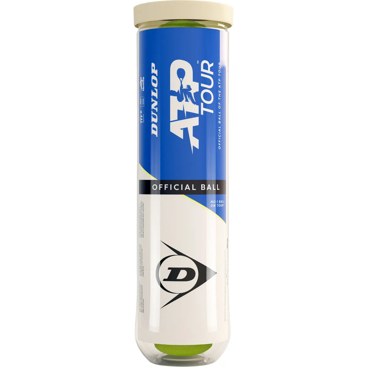 Tube of 4 Dunlop ATP Tennis balls