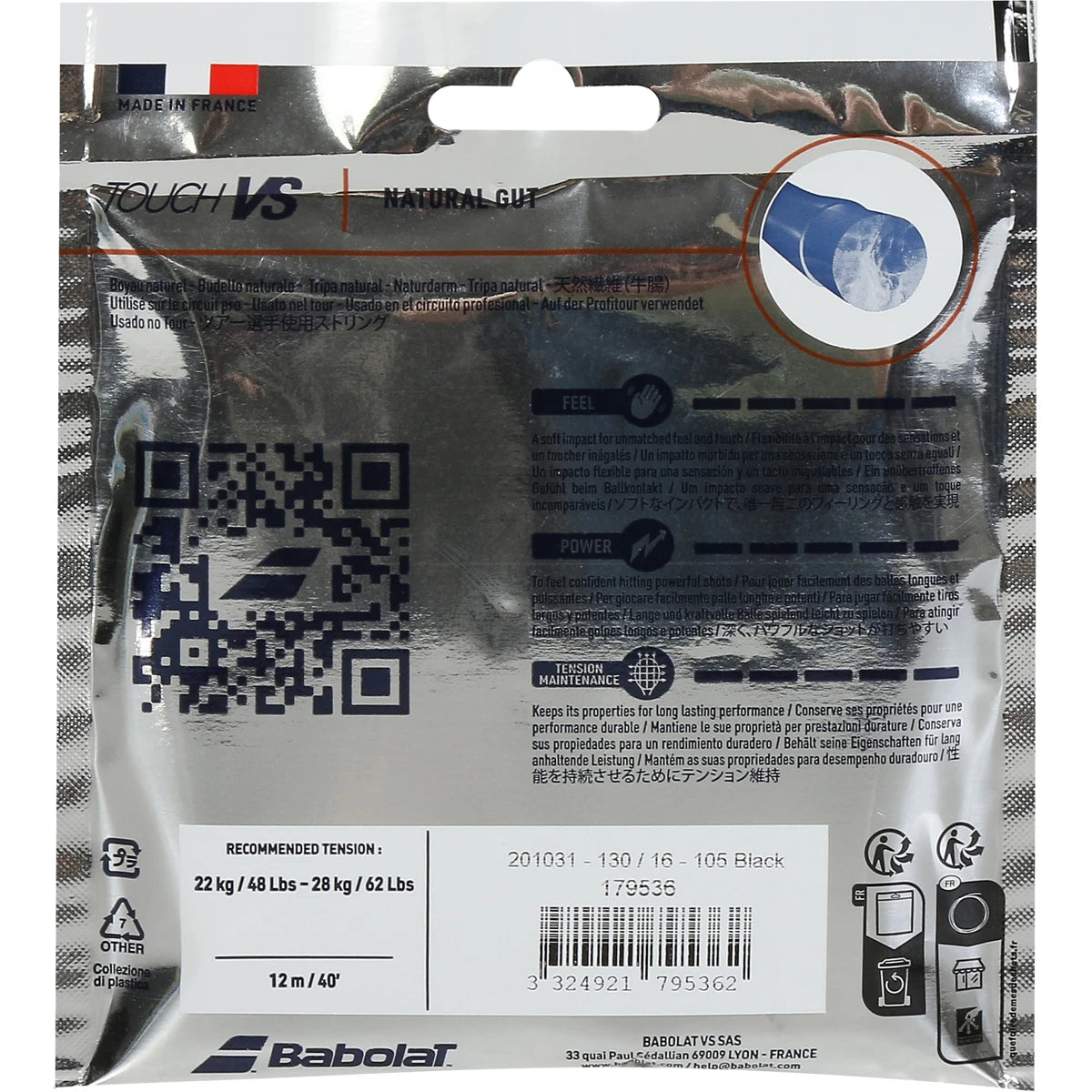Babolat Natural Gut Vs Touch String (12 Metres)