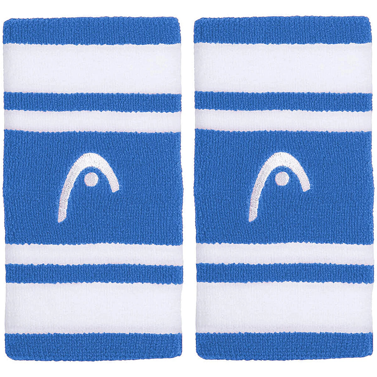 Pair of Head Double Width 5" Striped Wristbands