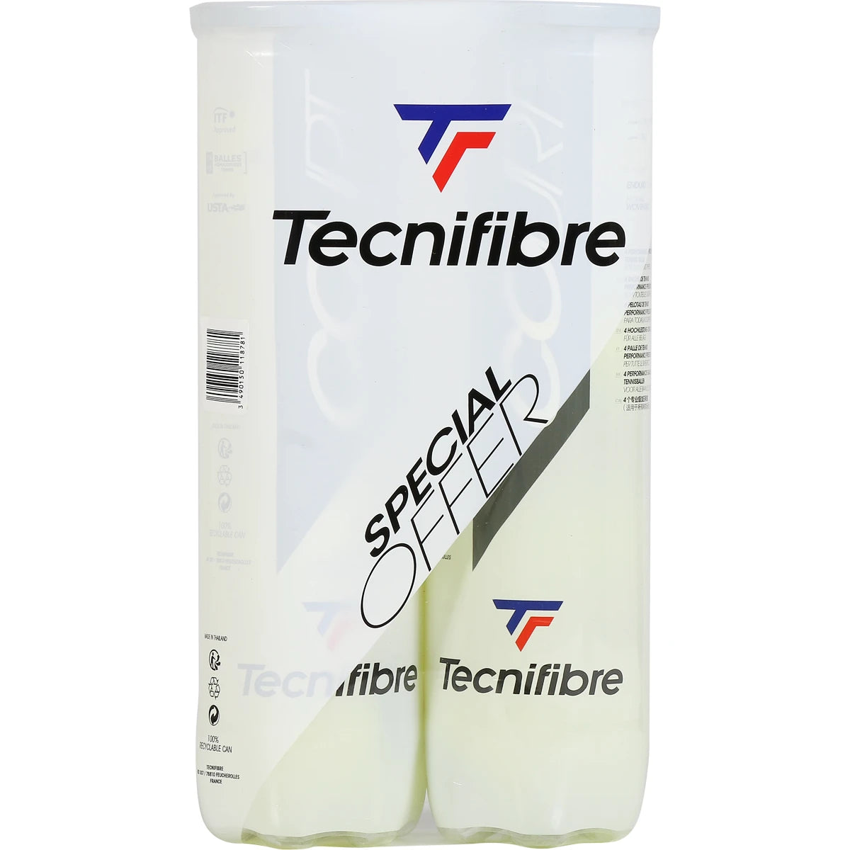 Bipack of 4 Tecnifibre Court Balls
