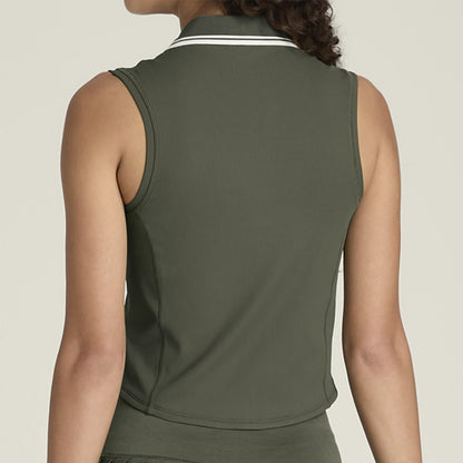 Wilson Women's Rib Sleeveless Polo