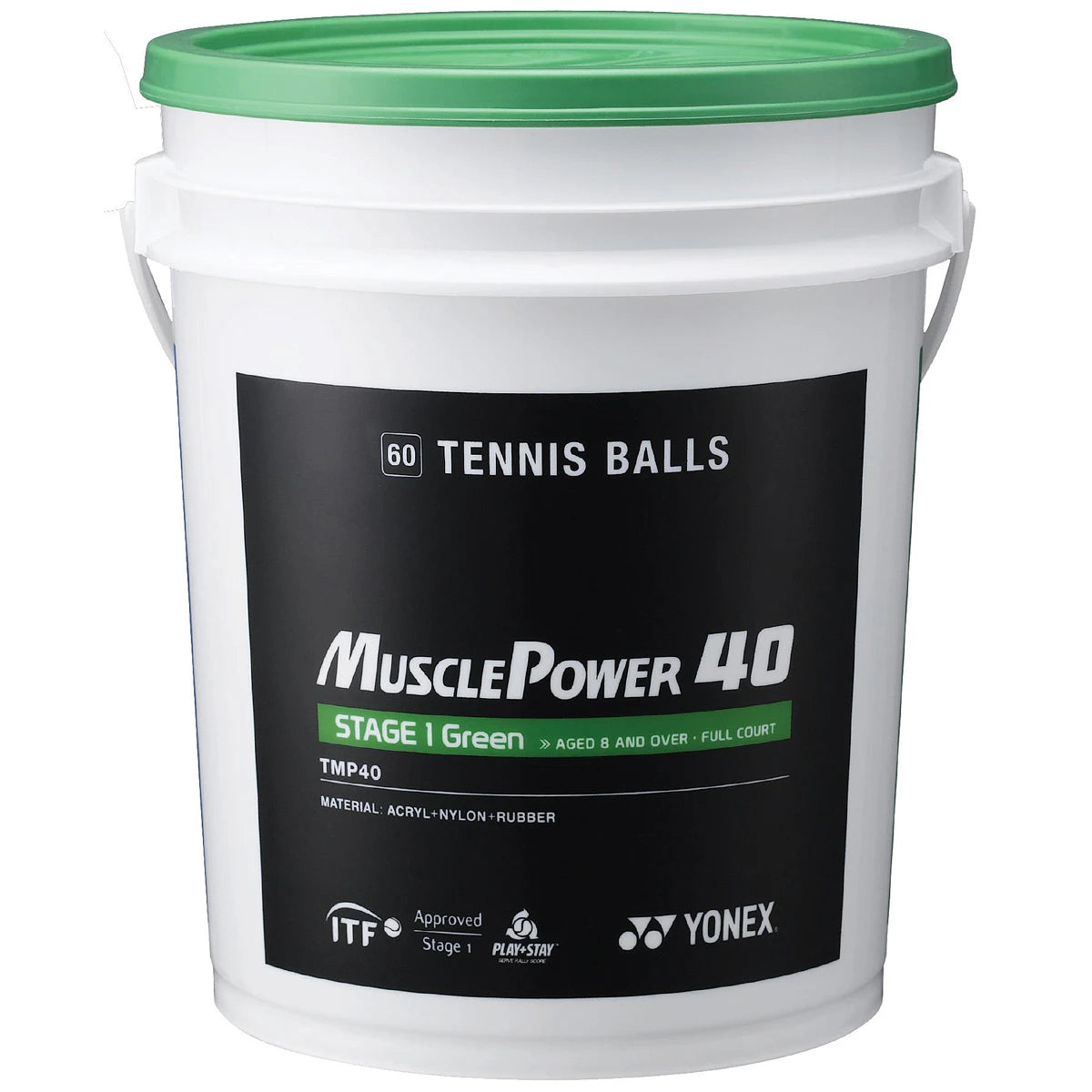 Barrel of 60 Yonex Tmp-40 Green Balls