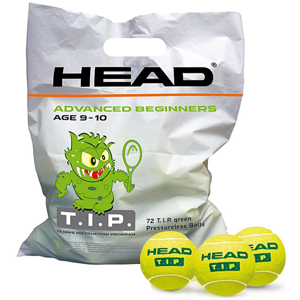 Bags of 72 Head Tip Green Balls