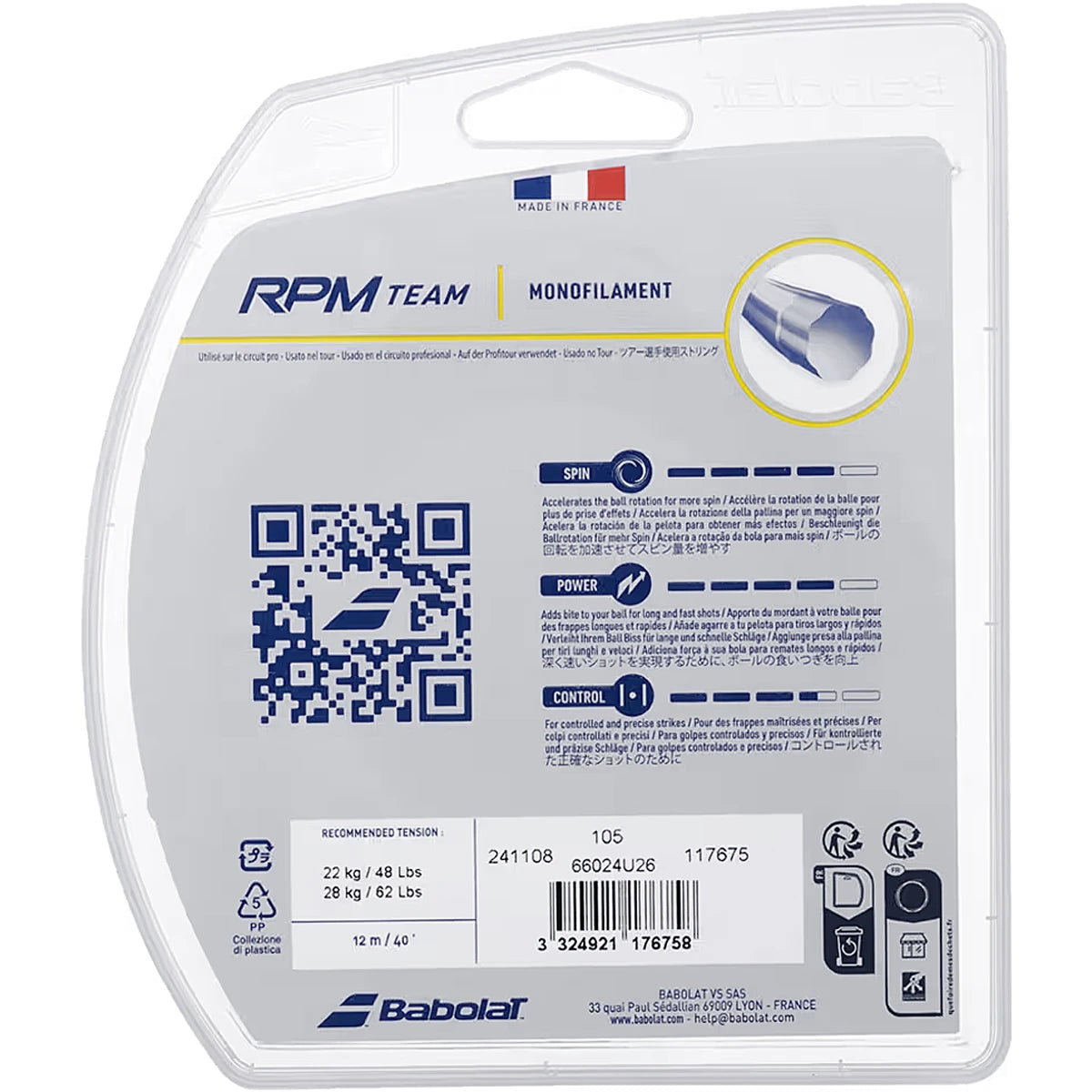 Babolat Rpm Team String (12 Metres)
