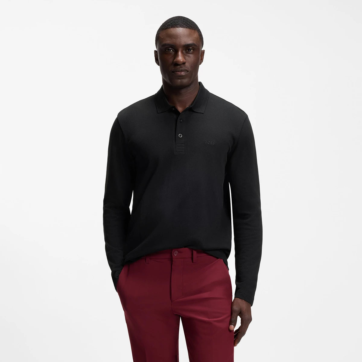 Polo Boss Long Sleeve Plisy