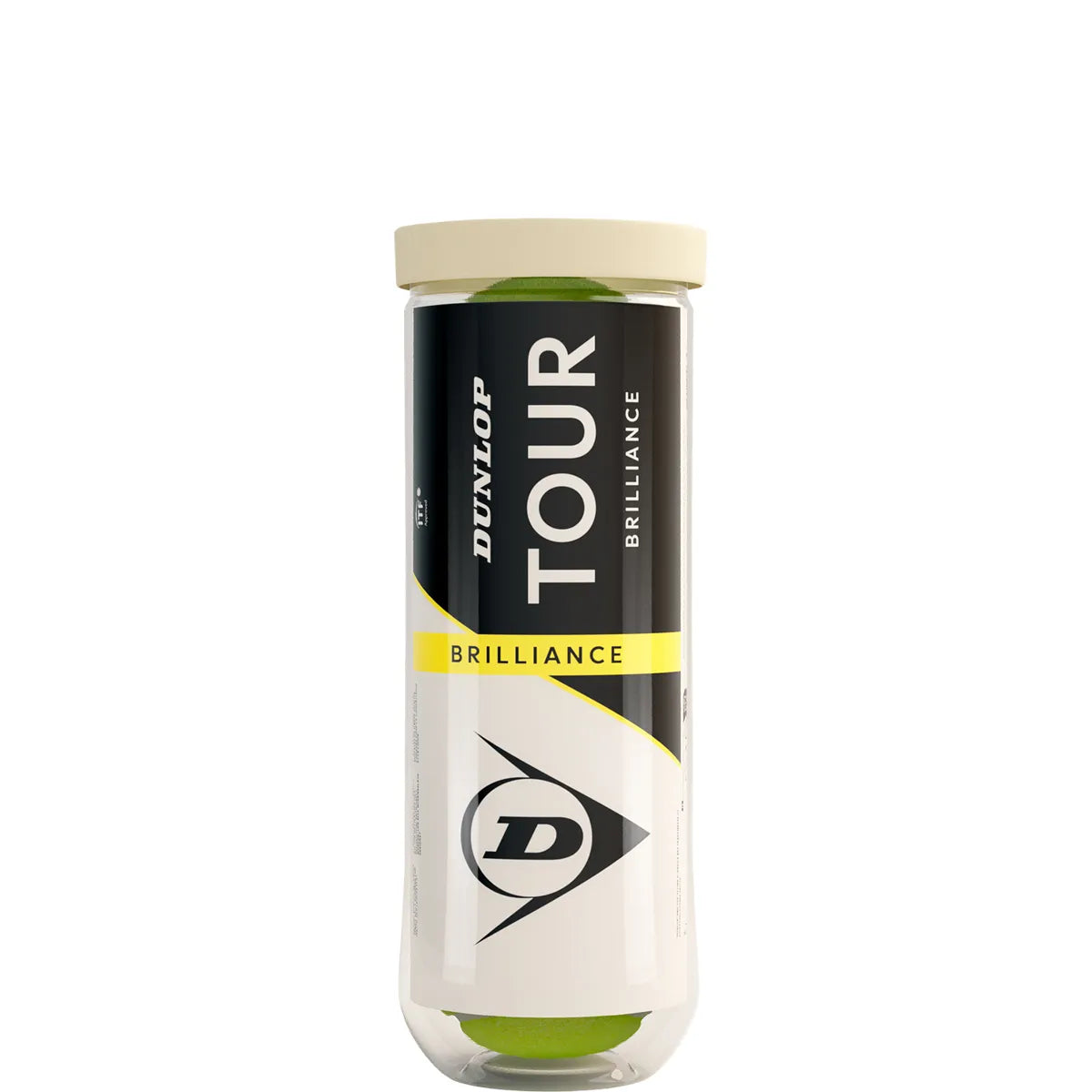 Tube of 3 Dunlop Tour Brilliance Tennis Balls