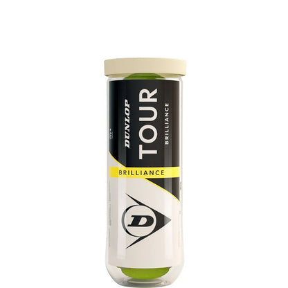 Tube of 3 Dunlop Tour Brilliance Tennis Balls