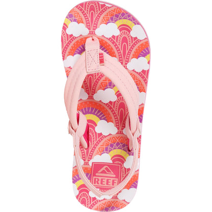 Junior Flip-Flop Reef Little Ahi Rainbows And Clouds
