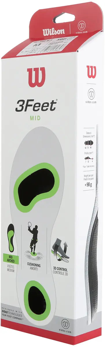 Sidas 3Feet Tennis Mid Std Insoles