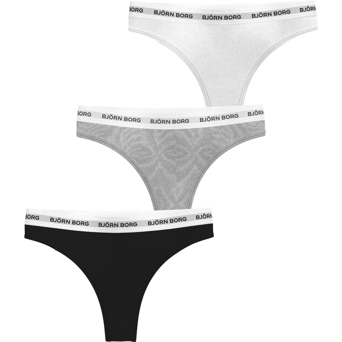 Pack of 3 Bjorn Borg Women's Logo Thongs