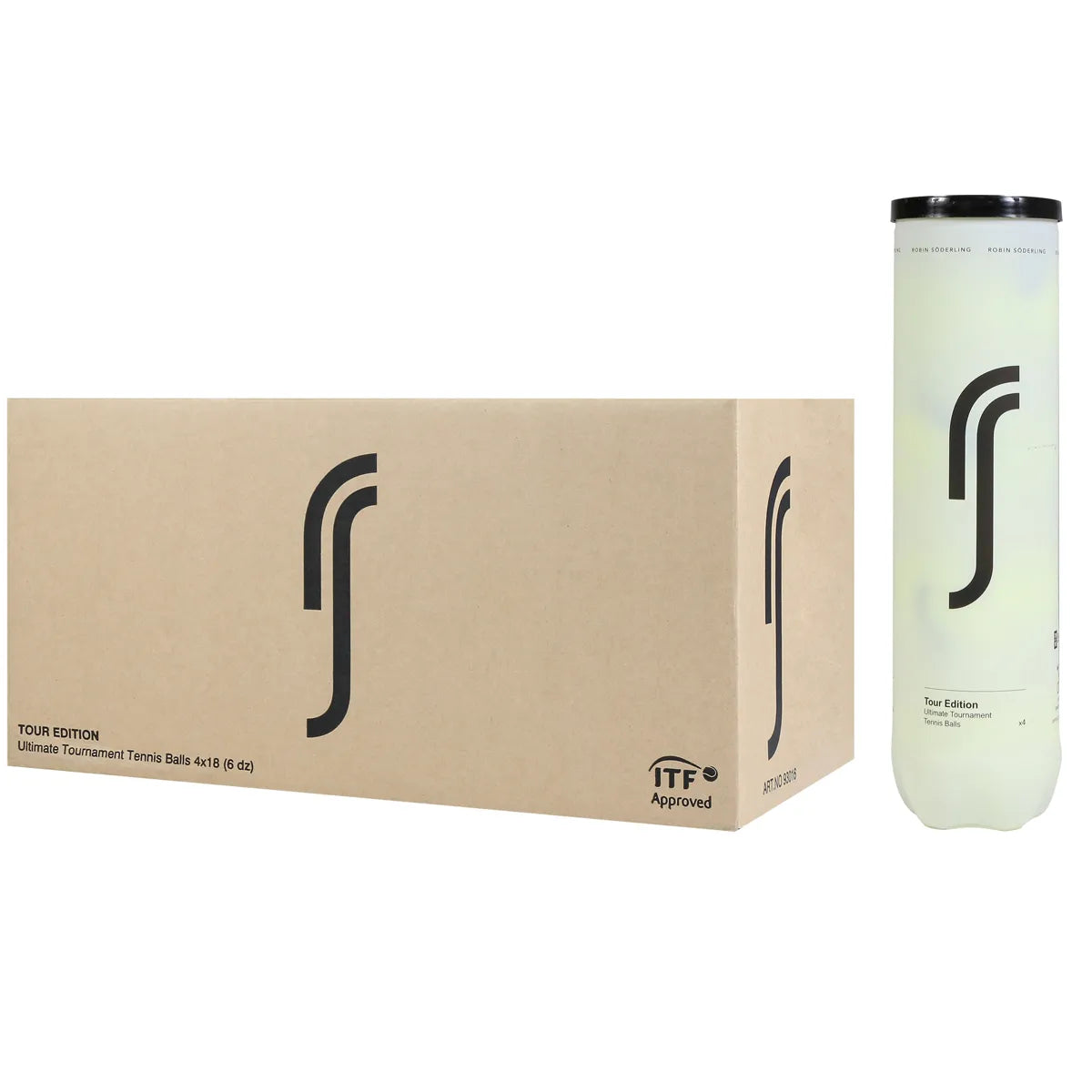 Box of 18 Tubes of 4 Robin Soderling All Court Tour Edition Balls