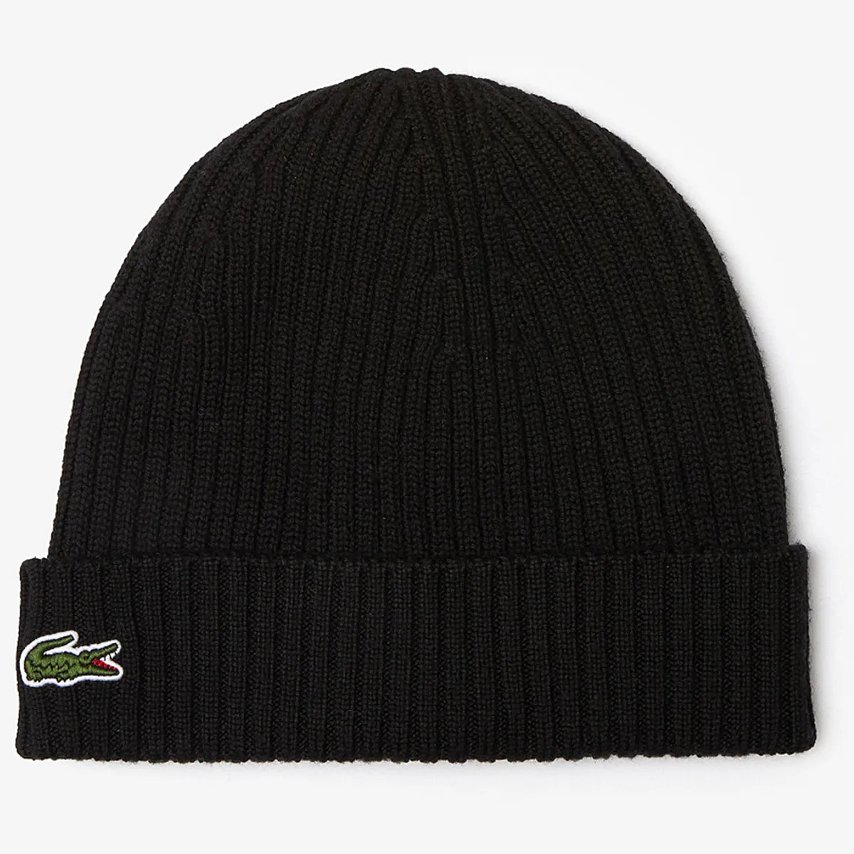 Lacoste Wool Ribbed Beanie