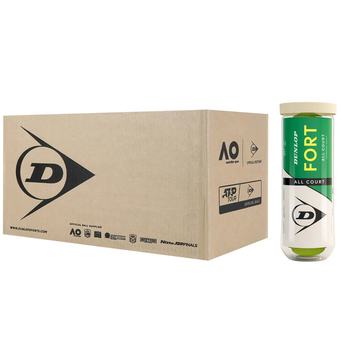 Box of 24 Tubes of 3 Dunlop Fort Select Tennis Balls