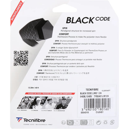 Tecnifibre Black Code Lime String (12 Metres)