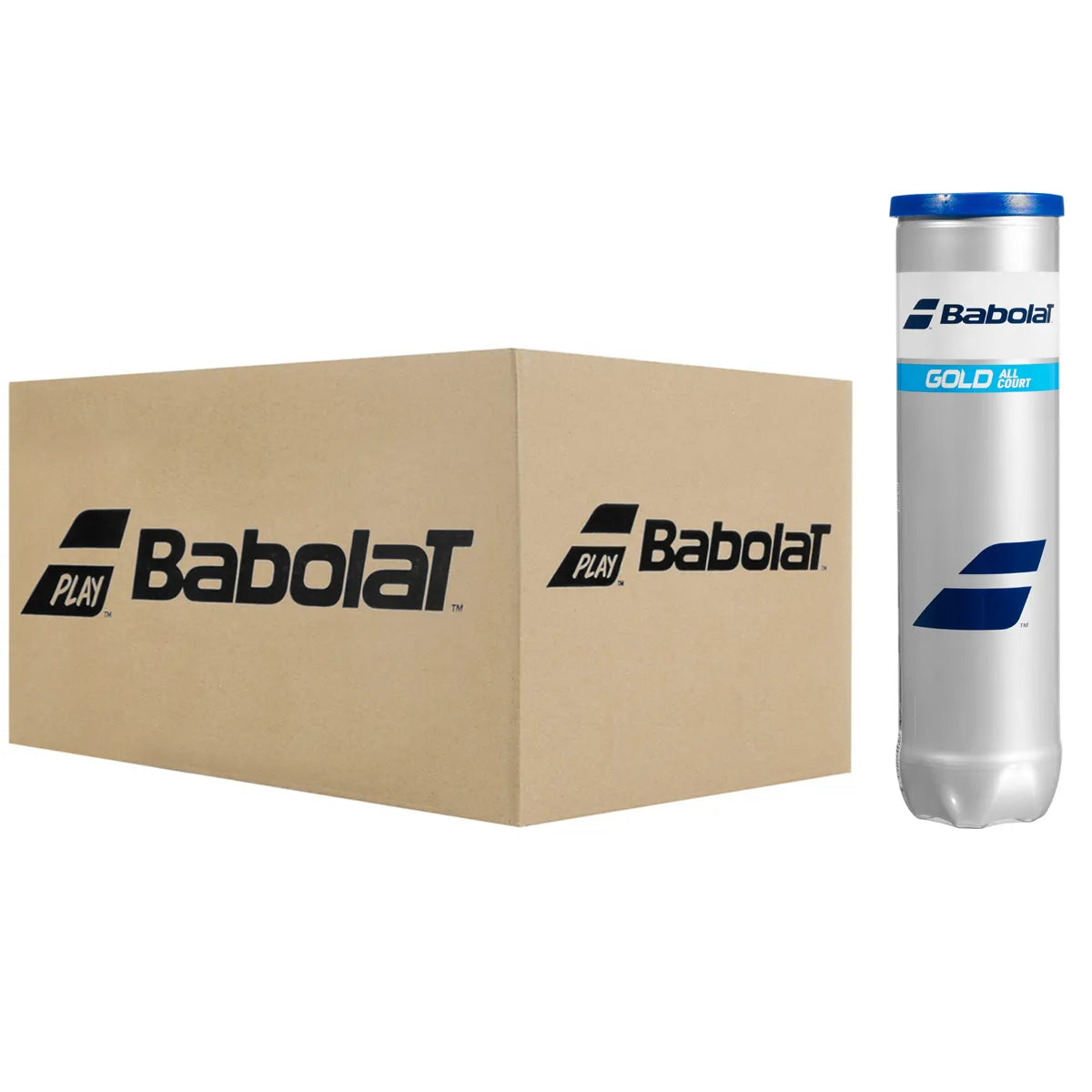 Carton of 18 Tubes of 4 Babolat Gold All Court Tennis Balls