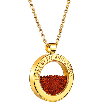TERRA ACCESS GOLDEN SHINY STEEL NECKLACE AND MEDAL WITHOUT STONE LARGE MODEL