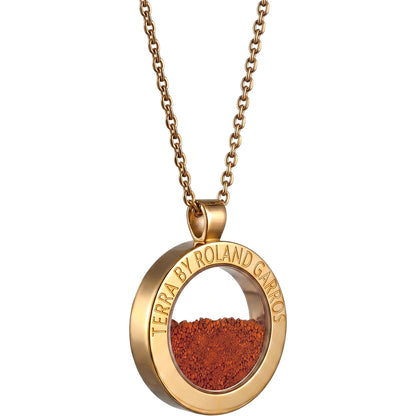 TERRA ACCESS COLLAR AND MEDAL MATT GOLDEN STEEL WITHOUT STONE SMALL MODEL