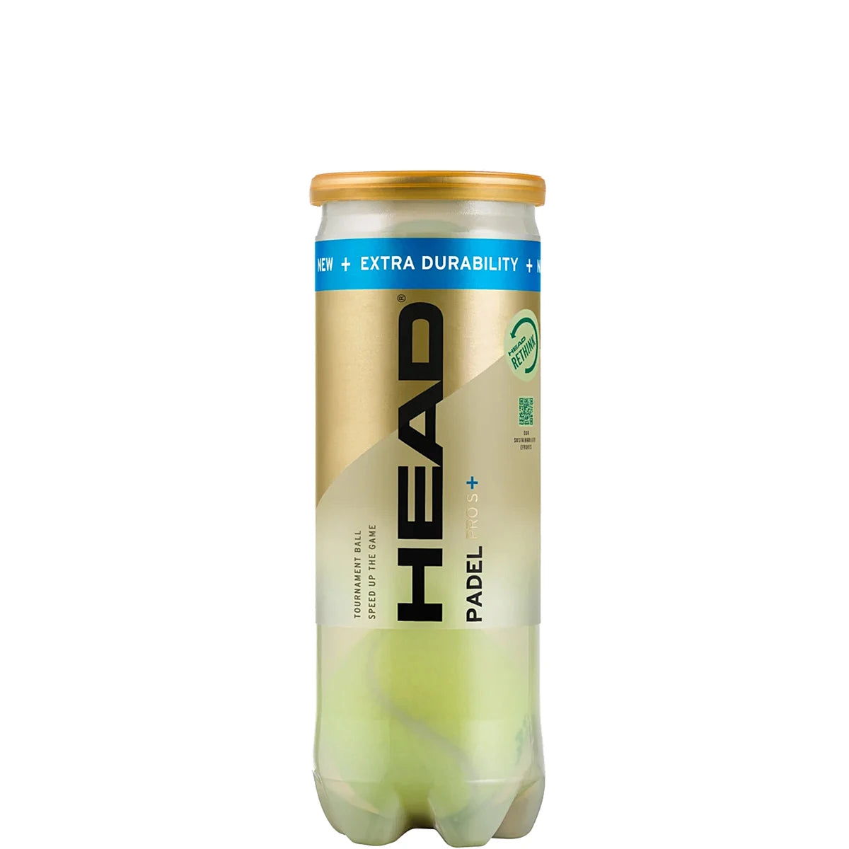 Tube of 3 Head Padel Pro S Balls +