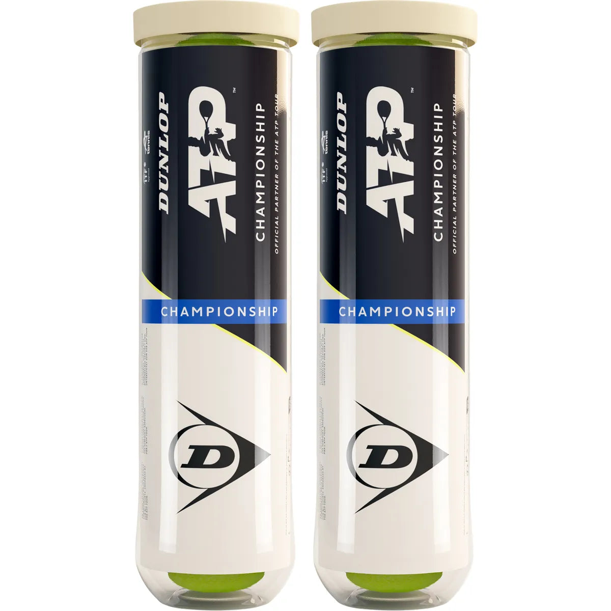 Bipack of 4 Dunlop ATP Championship Tennis balls