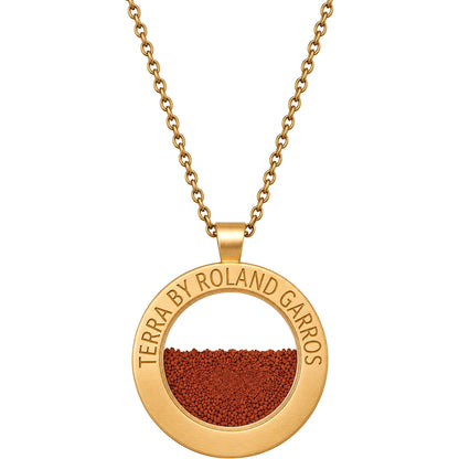 TERRA ACCESS COLLAR AND MEDAL MATT GOLDEN STEEL WITHOUT STONE SMALL MODEL
