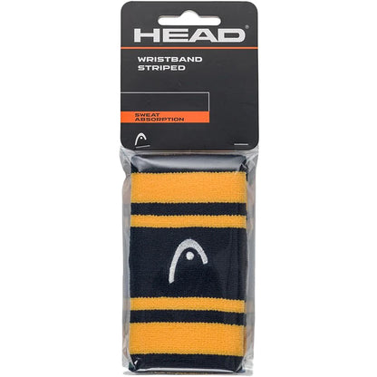 Pair of Head Double Width 5" Striped Wristbands