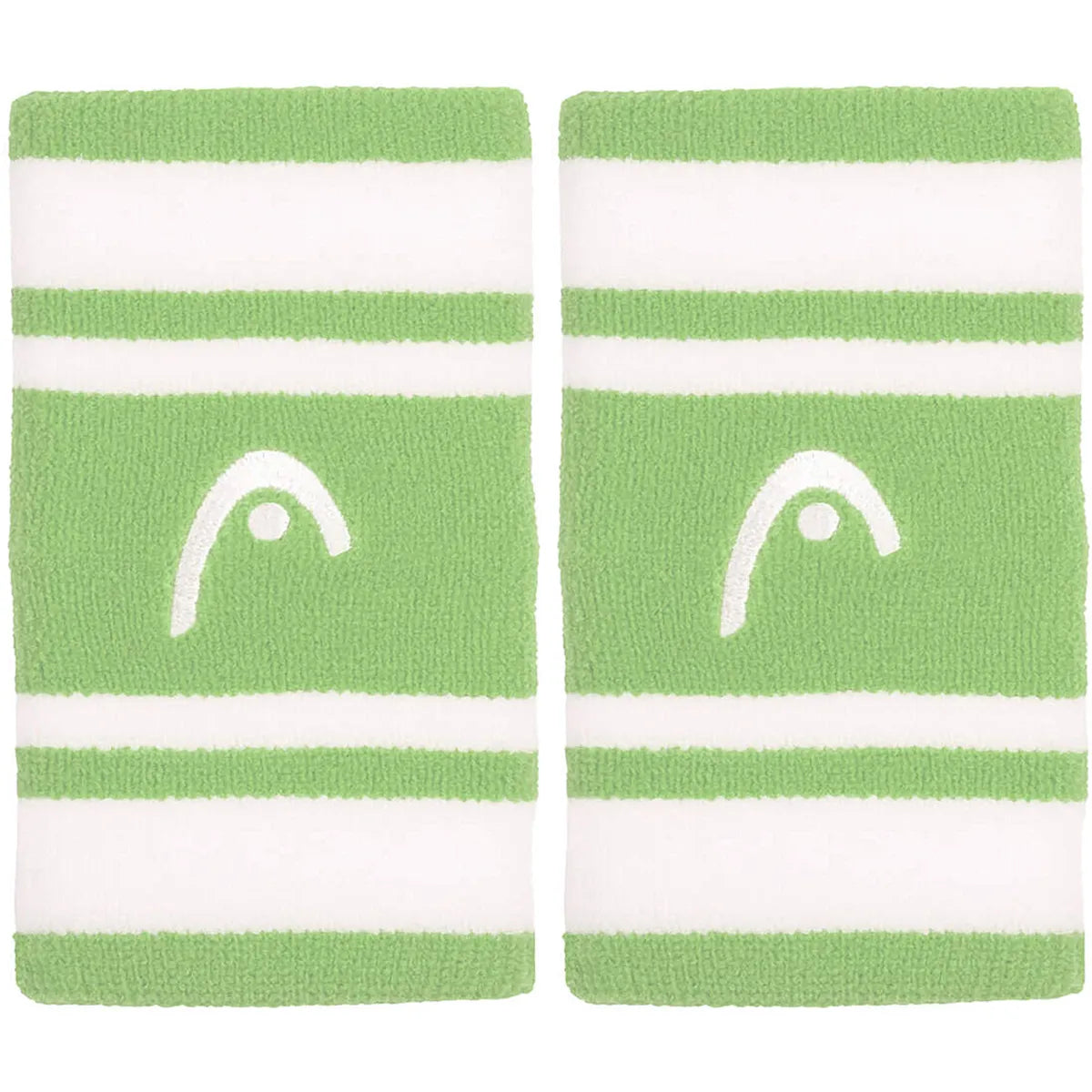 Pair of Head Double Width 5" Striped Wristbands