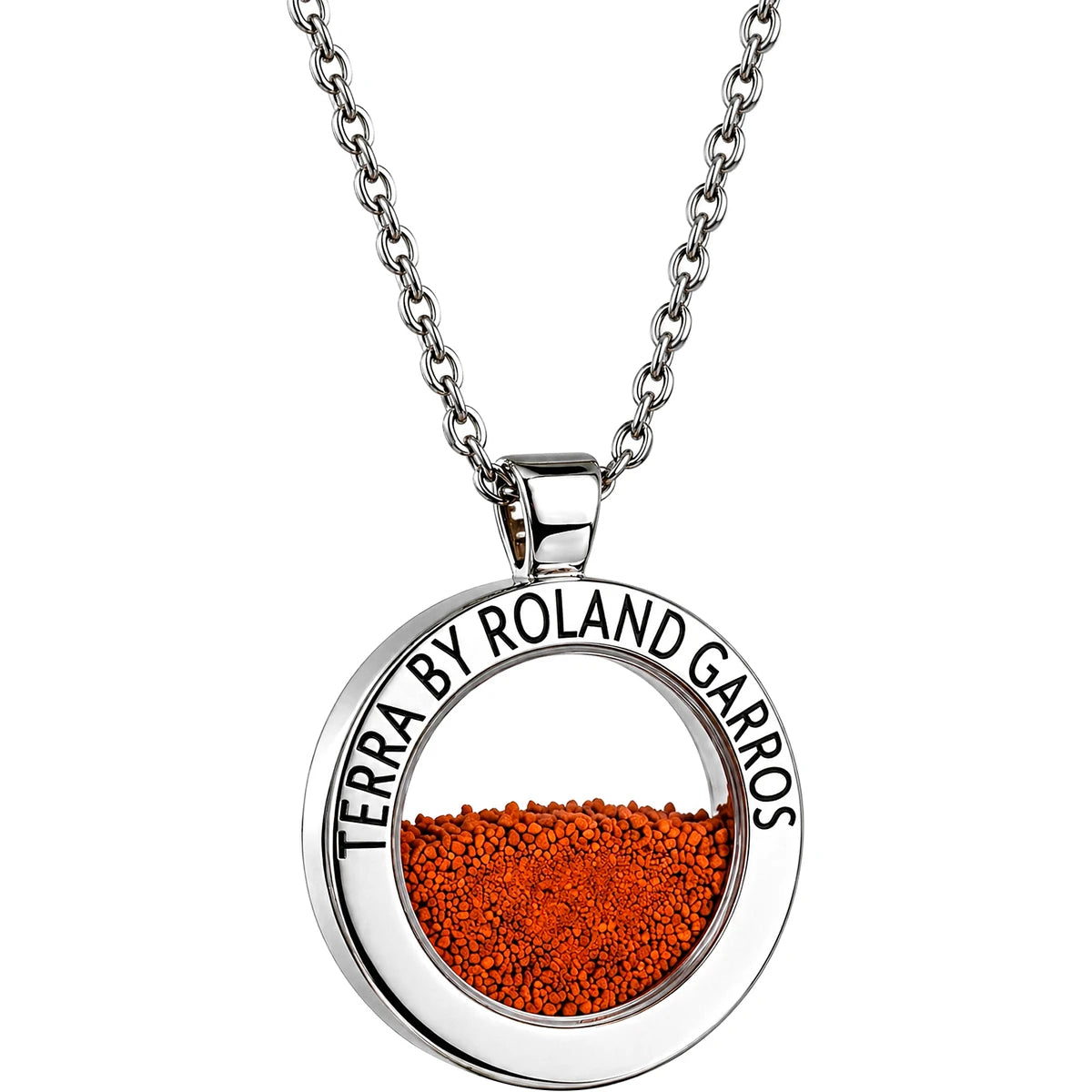 TERRA ACCESS SHINY STEEL NECKLACE AND MEDAL WITHOUT STONE LARGE MODEL
