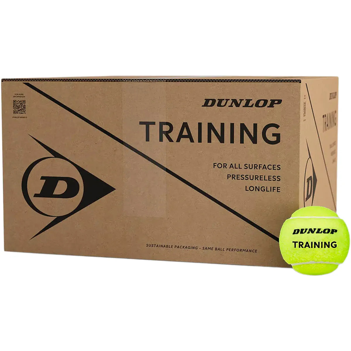 Carton of 72 Dunlop Training Tennis Balls