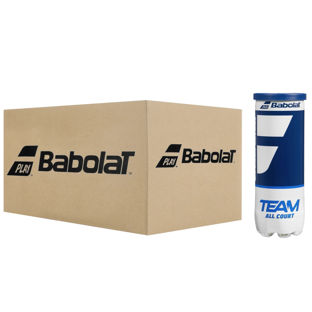 Box of 24 Tubes of 3 Babolat Team All Court Tennis Balls