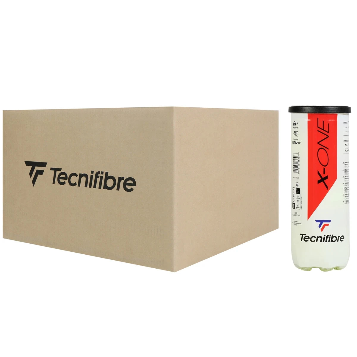 Box of 36 Tubes of 3 Tecnifibre X One Tennis Balls