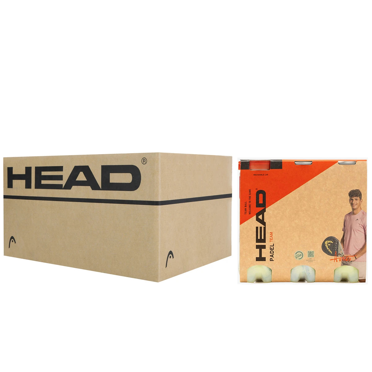 Carton of 8 Packs of 3 Tubes of 3 Head Padel Balls