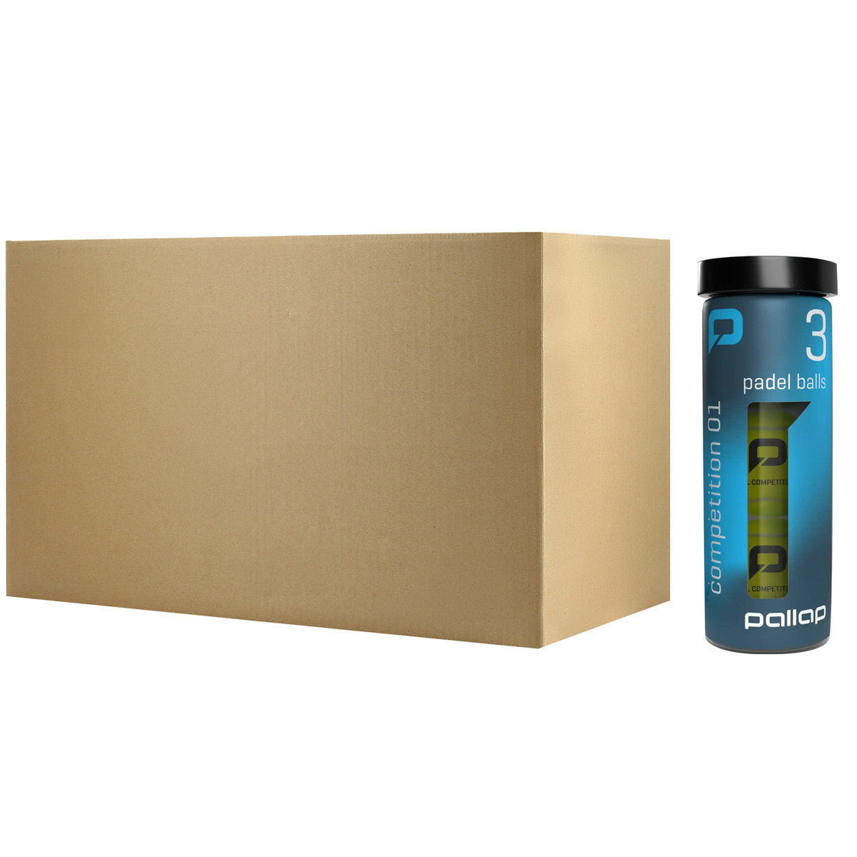 Carton de 24 Tubes de 3 Balles de Padel Pallap