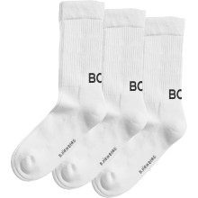 3 PAIRS OF BJORN BORG LOGO BACK SOCKS (MID)