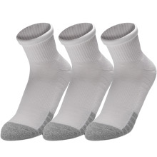 PACK OF 3 PAIRS OF UNDER ARMOUR UNISEX HEATGEAR QUARTER SOCKS