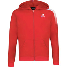 SWEAT LE COQ SPORTIF JUNIOR A CAPUCHE TRICOLORE FULL ZIP