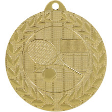 MEDAILLE TENNIS FRAPPEE FER DIAMETRE 3 CM