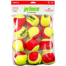 BAG 12 PRINCE STAGE 3 RED FELT BALLS 