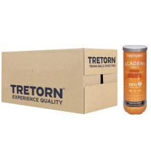 CASE OF 24 TUBES OF 3 TRETORN ACADEMY ORANGE BALLS