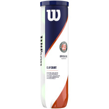 TUBE OF 4 WILSON ROLAND GARROS CLAY COURT BALLS