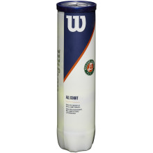 TUBE OF 4 WILSON ROLAND GARROS ALL COURT BALLS