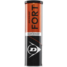 TUBE OF 4 DUNLOP FORT CLAY COURT BALLS