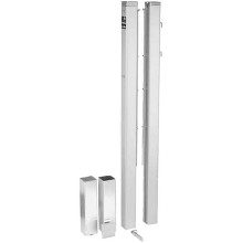 PAIR OF ALUMINIUM SQUARE TUBE POSTS 80MM 