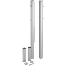 PAIR OF 83 MM ALU ROUND POSTS + SLEEVES