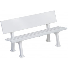 WHITE TENNIS BENCH - 1.5M - CAN BE PERSONALISED