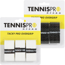 3 TENNISPRO TACKY PRO PERFORATED OVERGRIPS